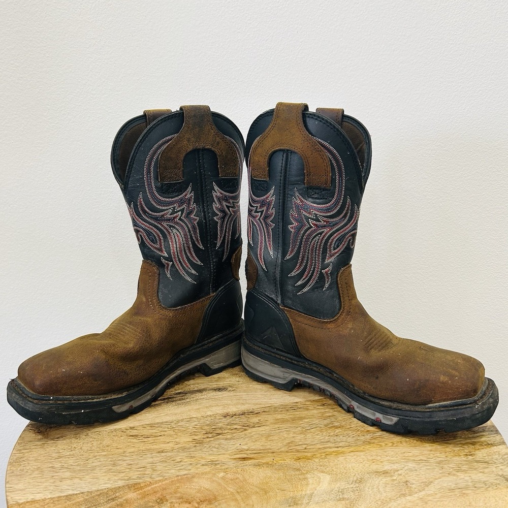Justin Men's Tanker Commander-X5 Steel Toe Boots Size 9.5 EE Used